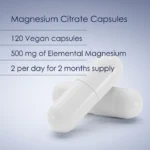 Magnesium Citrate | 120 Capsules - Image 4
