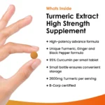Turmeric, Curcumin & Ginger | 180 Tablets - Image 3