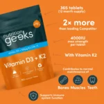 Vitamin D3 4000IU + K2 100µg | 365 Tablets | 12 Month Supply - Image 4